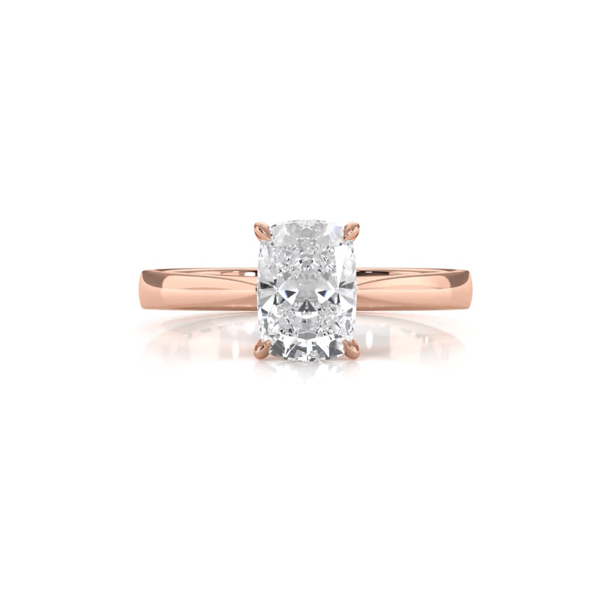 3g Lab Grown Diamond Tapper Solitaire IGI Certified Engagement Ring Setting 2mm 1.00 Ctw.